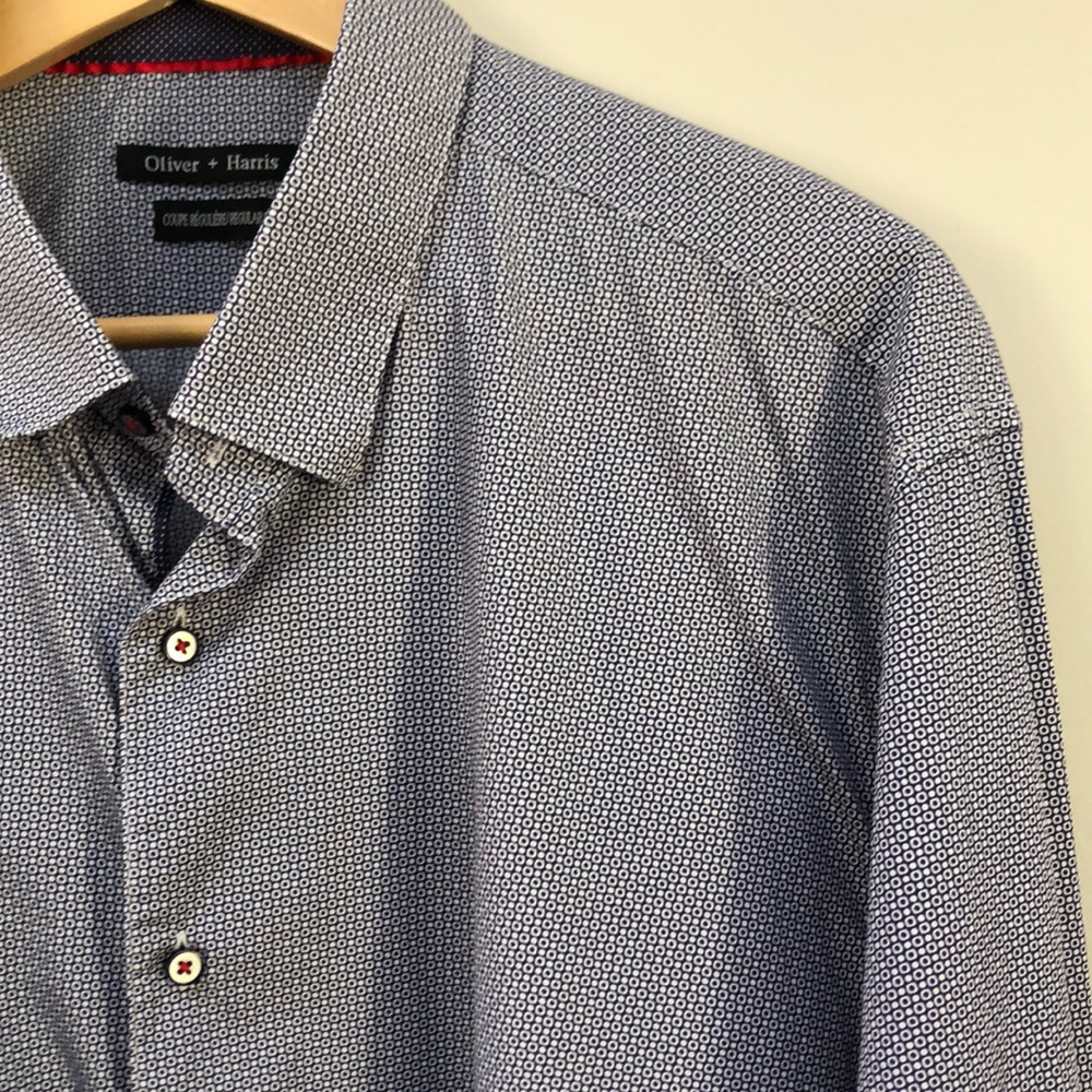 Men’s Regular Fit Button Down Dress Shirt size 18